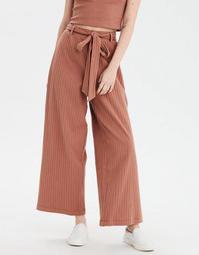 AE High-Waisted Ribbed Tie Front Culotte