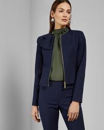 Cropped jacket with bow detail