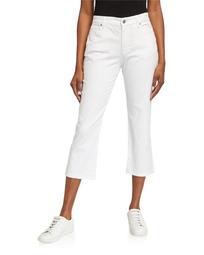 Cropped Flare-Leg Cropped Jeans