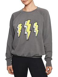 Lightning Bolt Cotton Sweatshirt