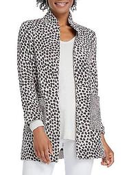 Petite PetiteSavanna Leopard-Print Cotton-Blend Jacket