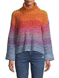 Ombr&#233; Turtleneck Sweater