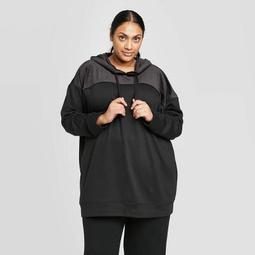 Women's Plus Size Hooded Sweatshirt - Prologue™ Black
