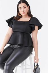 Plus Size Butterfly-Sleeve Top
