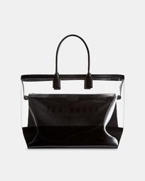 Clear logo shopper with pouch