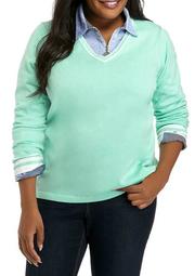 Plus Size Ivy Sweater with Tipping