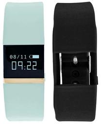 iFitness Pulse Women's Black & Mint Silicone Strap Smart Watch 20x18mm