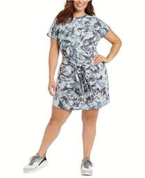 Plus Size Tie-Dye Tie-Front T-Shirt Dress, Created for Macy's
