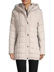 Petite Quilted Snap-Front Jacket