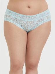 Aqua Blue Lacey Hipster Panty