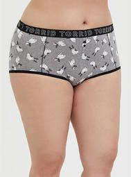 Torrid Logo Grey Frenchie Cotton Brief Panty
