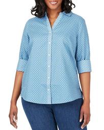 Mary Printed Button-Down Top