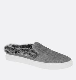 Markie Tweed Faux Fur Lined Slip-On Sneaker