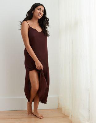 aerie satin slip dress