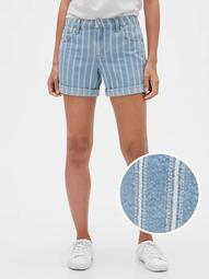 5" Stripe Denim Shorts