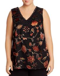 Embroidered Floral Tank