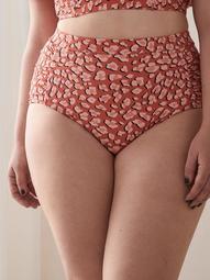 Printed Swim Brief with Wide Waistband - Cactus