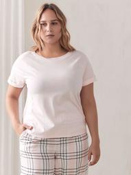 Raglan-Sleeve Pajama T-Shirt - Addition Elle