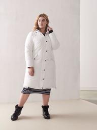 Atlantic White Long Puffer Coat - Addition Elle