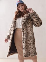 Leopard Faux-Fur Coat - Addition Elle