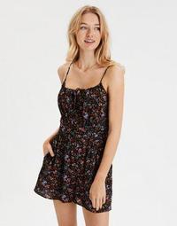 AE Floral Ruched Romper