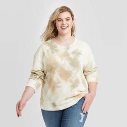 Women's Plus Size Crewneck Sweatshirt - Universal Thread™ Neutral 