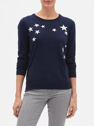Star Crewneck Pullover Sweater