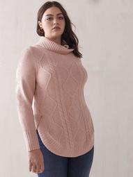 Cable-Knit Mossy Sweater - Addition Elle