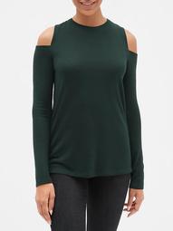 Luxe Cold-Shoulder Long Sleeve T-Shirt