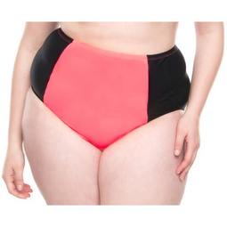 Moxi Blu Women's plus-size retro high-waisted bikini swimsuit bottom