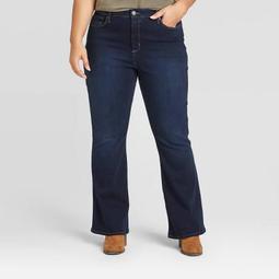 Women's Plus Size High-Rise Flare Jeans - Universal Thread™ Dark Wash