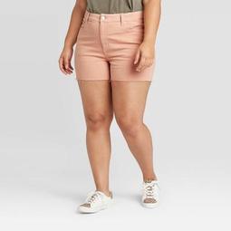 Women's Plus Size High-Rise Jean Shorts - Universal Thread™ Pink