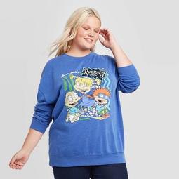 Women's Nickelodeon Rugrats Plus Size Sweatshirt (Juniors') - Blue