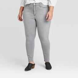 Women's Plus Size High-Rise Curvy Skinny Jeans - Universal Thread™ Gray