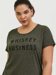 Whisky Business Classic Fit Tee - Triblend Jersey Olive Green