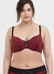 Red Leopard 360° Back Smoothing™ Corset Push-Up Plunge Bra