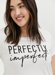 Perfectly Imperfect White Crew Tee