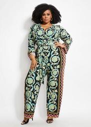 Tall Belted Status Wrap Jumpsuit