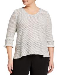 Plus Size To the Point 3/4-Sleeve Top