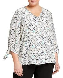 Plus Size Coming and Going Arrow Print Top