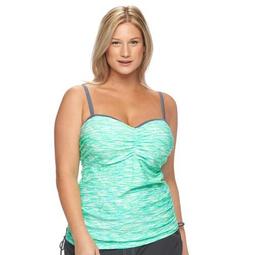 Plus Size Free Country Ruched Tankini Top