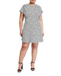 Plus Size Karin Asymmetric-Neck Dress