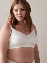 Wirefree Bra with Embroidered Cups - Déesse Collection
