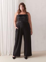 Strapless Sequin Jumpsuit - Christian Siriano