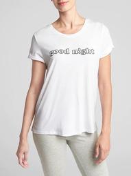 Graphic Sleep T-Shirt in Cotton-Modal