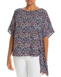 Dainty Blossom Floral Print Side-Tie Top