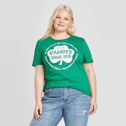 Women's St. Patrick's Day Paddy's Irish Pub Plus Size Short Sleeve T-Shirt - Ripple Junction - Green