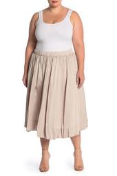Crinkle Midi Skirt (Plus Size)