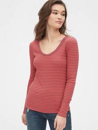 Stripe Scoopneck T-Shirt
