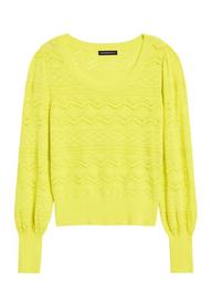 Pointelle Cropped Sweater